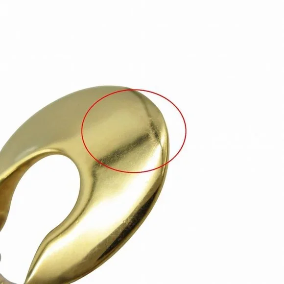 Celine Phoebe Philo Era Hoop Earrings Plated Gold - Picture 7 of 7